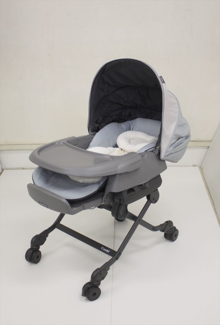 手動スウィング ネムリラ BEDi Long スリープシェル EG ミンティブルーBL コンビ 新生児OK 1歳頃まで使えるスウィング クリーニング済み C106001