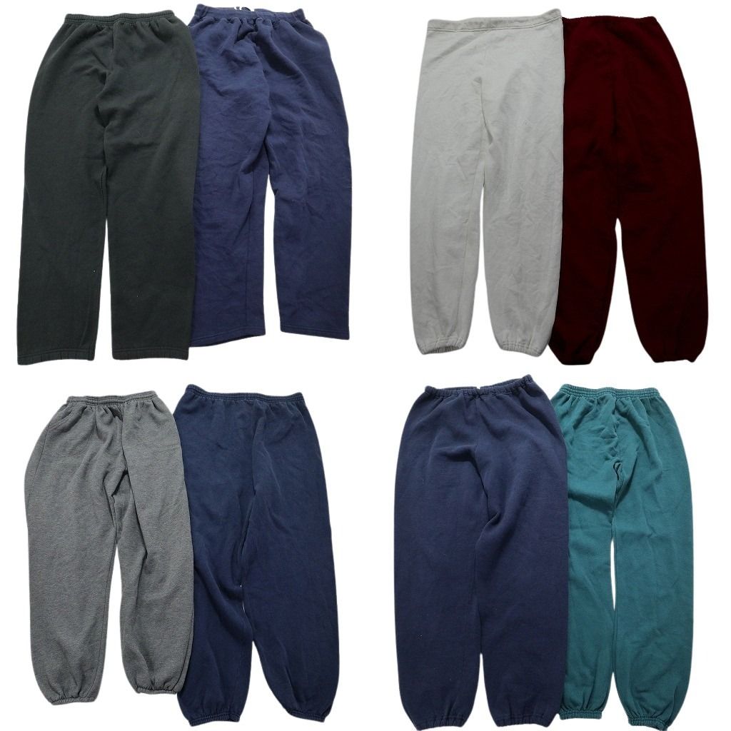 古着卸 まとめ売り スウェット パンツ 8枚セット メンズ Ｌ |XL ヘインズ ラッセル フルーツオブザルーム 古着 NC0812