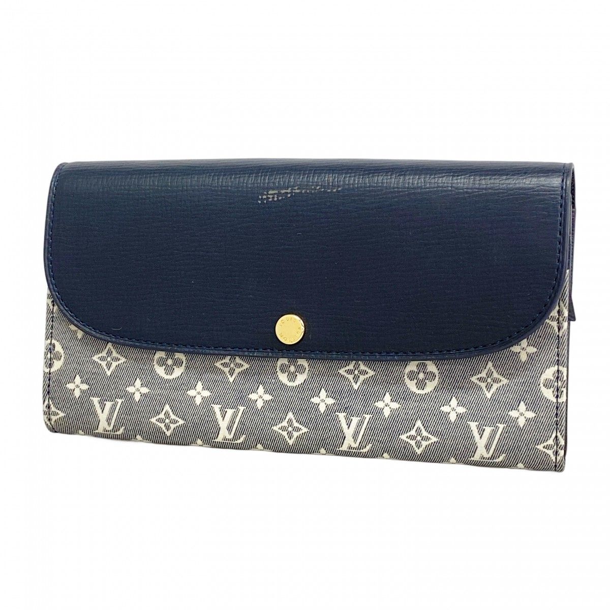 ルイヴィトン　ポルトフォイユサラ　アンクル　モノグラム・イディール　ネイビー ルイヴィトン ポルトフォイユ・サラ アンクル モノグラム イディール