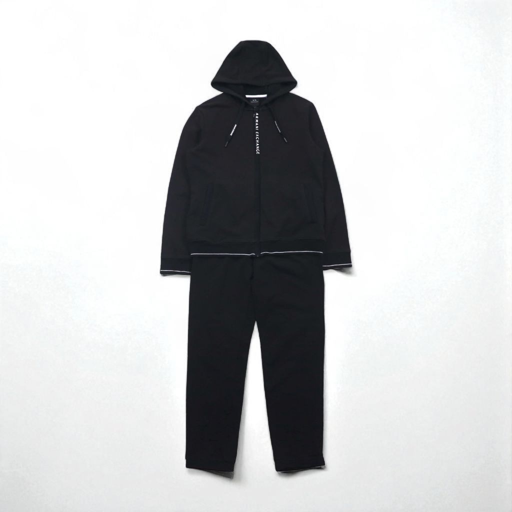 A|X ARMANI EXCHANGE スウェット パーカー ジャージ セットアップ M ブラック 8NZM82 ZJH3Z