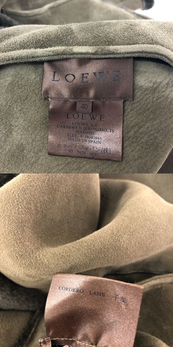 LOEWE ロエベ リバーシブル フーディムートンコート サイズ:40