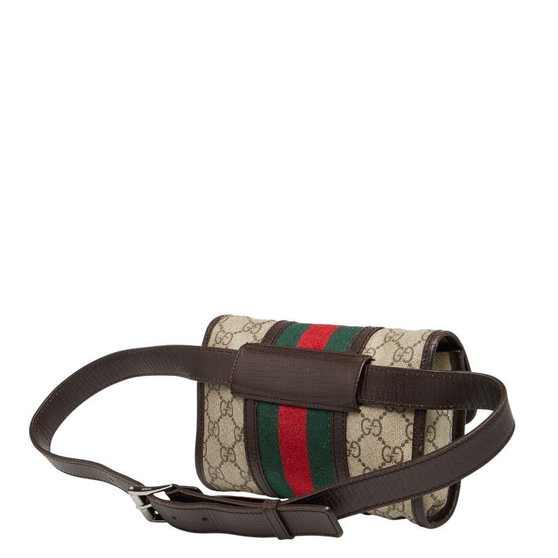 グッチ シェリーライン GGスプリーム ボディバッグ ウエストバッグ 152597 ベージュ マルチカラー PVC レザー レディース GUCCI 1-0236251