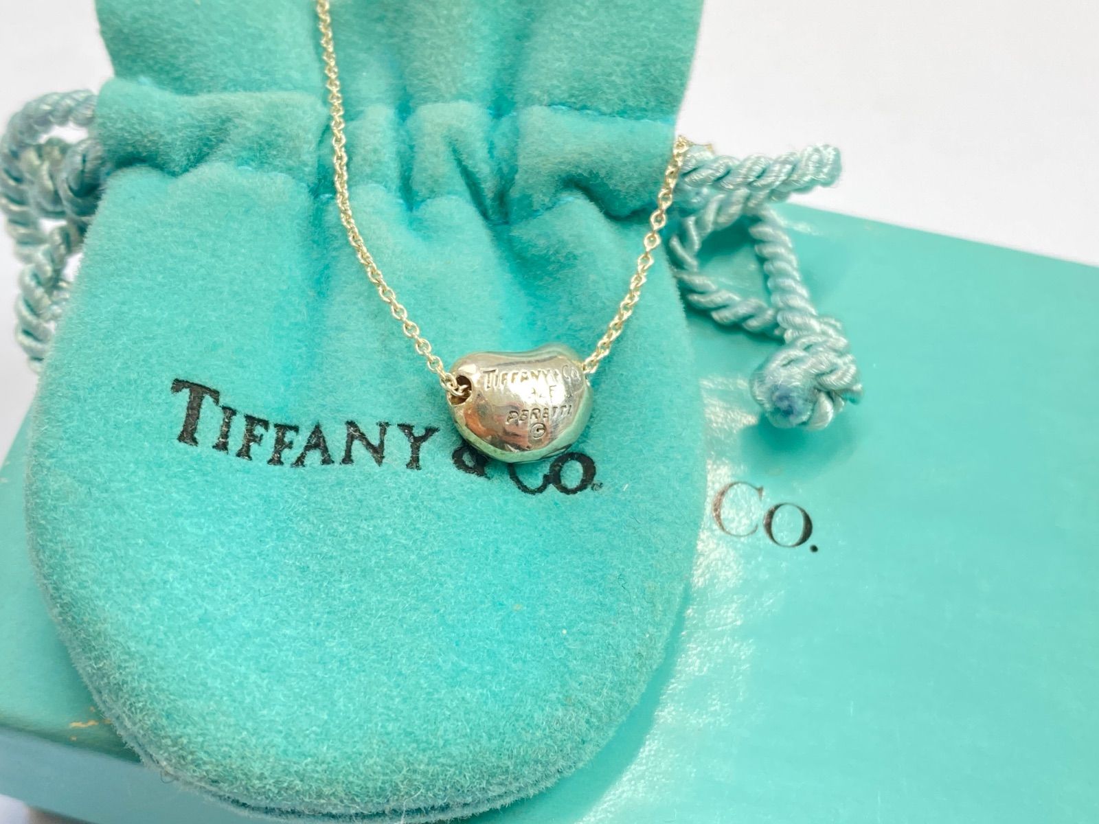Tiffany&co ビーン ネックレス エルサペレッティ SV925 - メルカリ