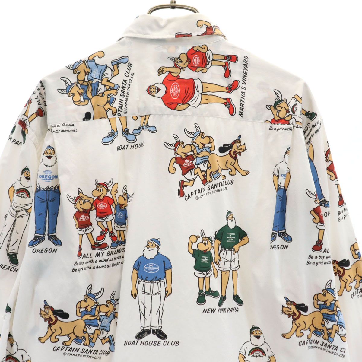 キャプテンサンタ ポパイ 長袖シャツ 柄シャツ 総柄 希少 L ネイビー キャプテンサンタ ポパイ 長袖シャツ 柄シャツ 総柄 希少 L ネイビー