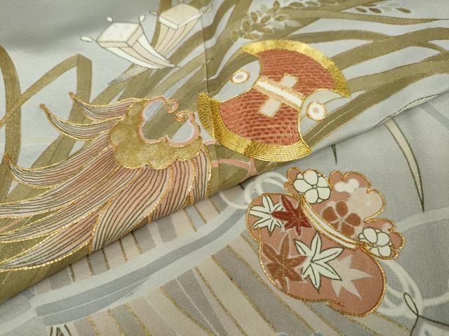色留袖 駒刺繍