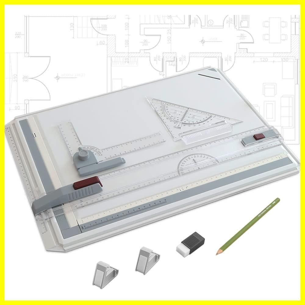 図面 定規付 建築 卓上製図板 傾斜可能 イラスト 背景 工作 製図台 製図器