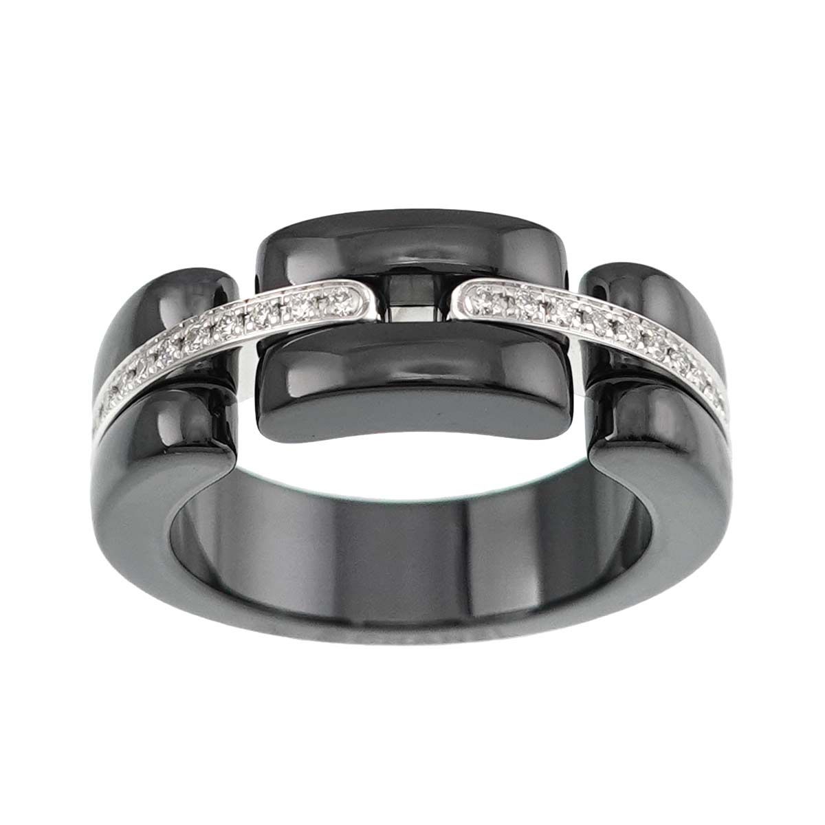 シャネル CHANEL ウルトラ #49 リング ダイヤ K18 WG ブラック 