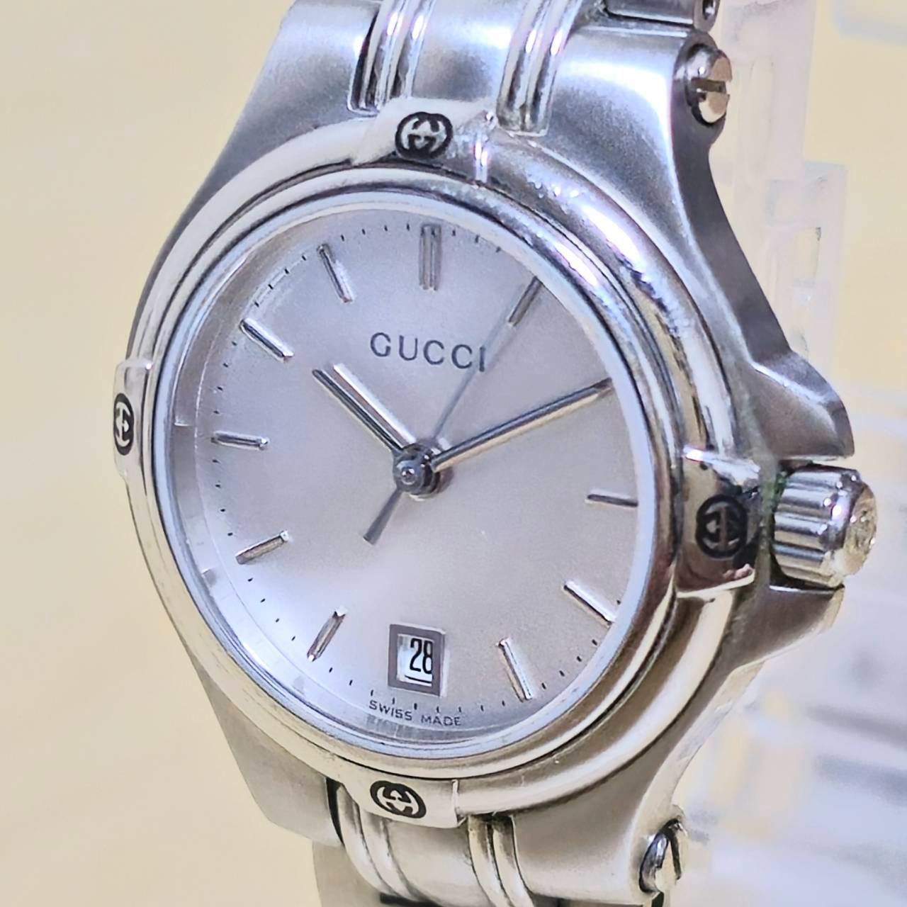GUCCIグッチ‼️ レディース 腕時計 9040L シルバー電池交換済