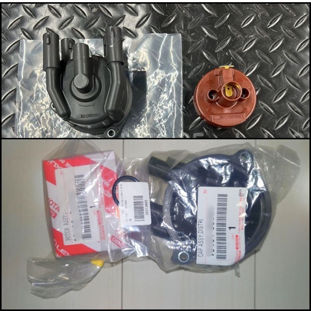 トヨタ 純正 TOYOTA 正規 デスビキャップ ローター ディストリビューター 2点セット MR2 SW20 カローラレビン AE111 パーツ エンジン タイヤ カスタム