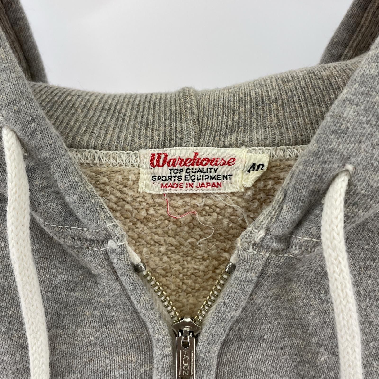 WAREHOUSE ウエアハウス ジップアップパーカー size40/グレー - メルカリ