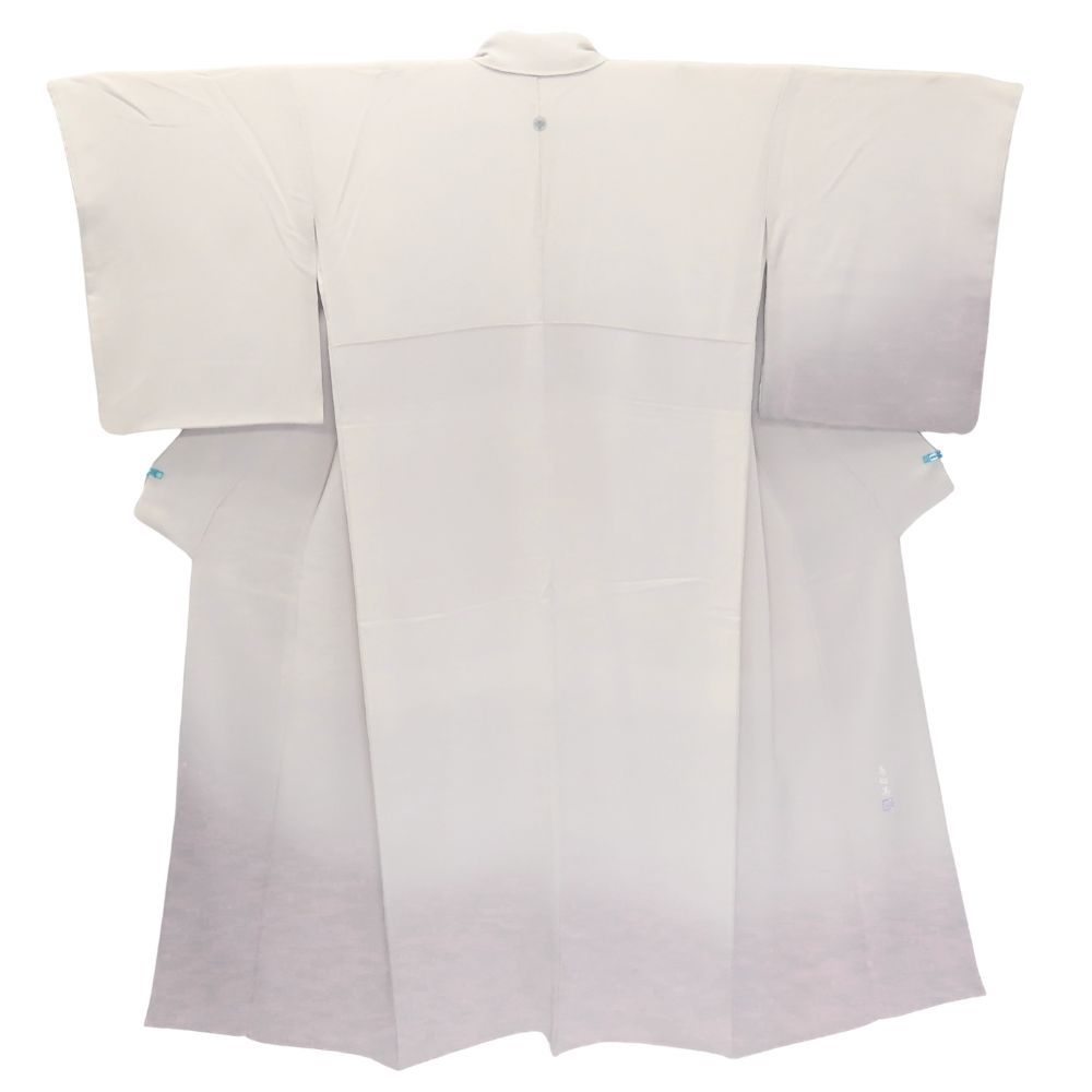 訪問着 付下 佐波古 直明 手描友禅染 ぼかし染め 正絹 金銀糸除く グレー グラデーション フォーマル 落款あり 和装 呉服 和服 きもの レディース 女性