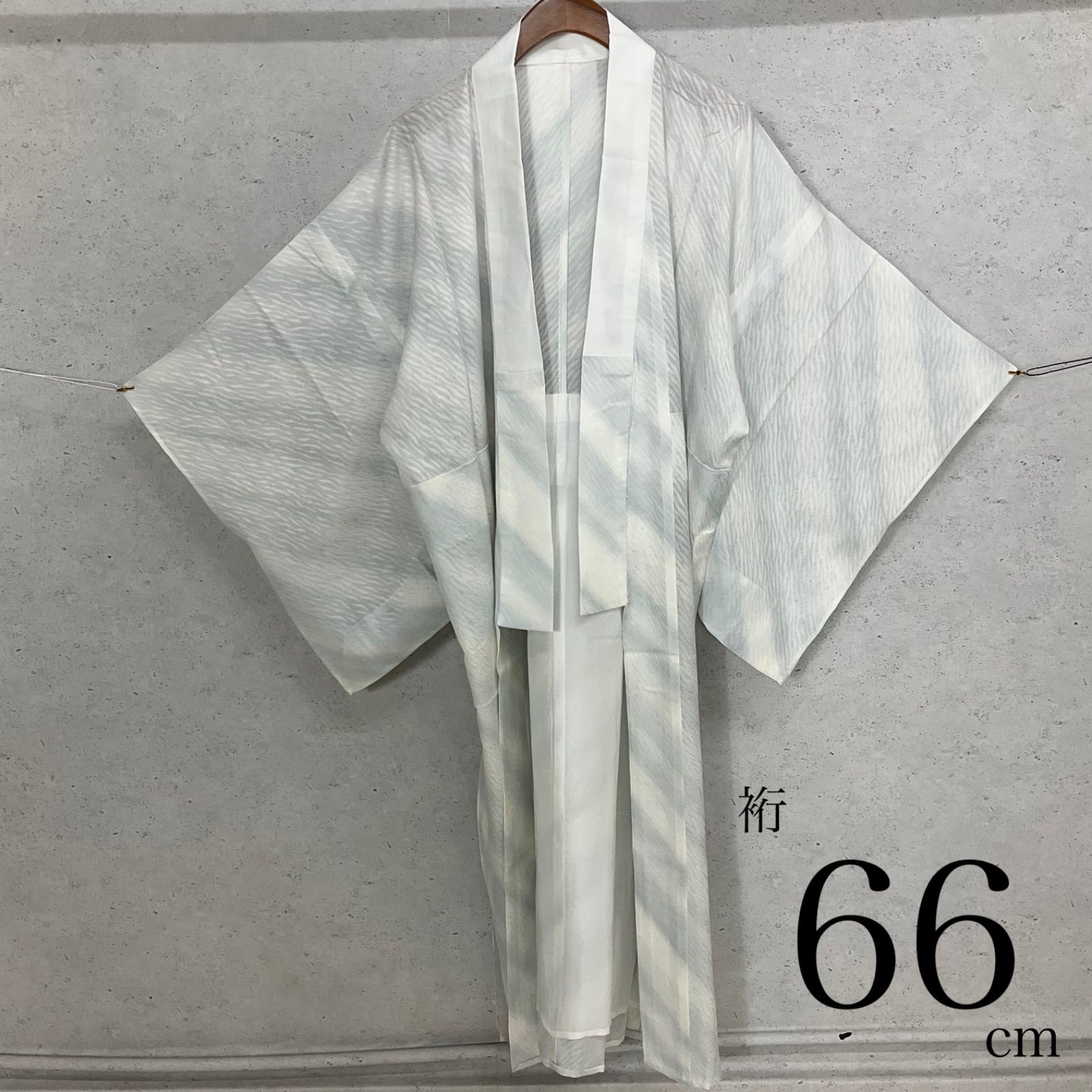 ◇kimono+one◇未使用同然◇夏物単衣◇夏長襦袢◇居敷当て付き◇正絹 