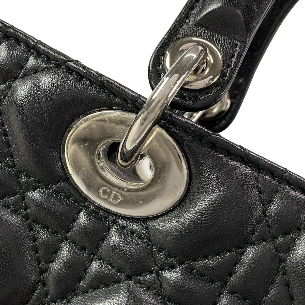 Dior 黒 ハンドバッグ 保存袋付き DIOR/ChristianDior(ディオール/クリスチャンディオール