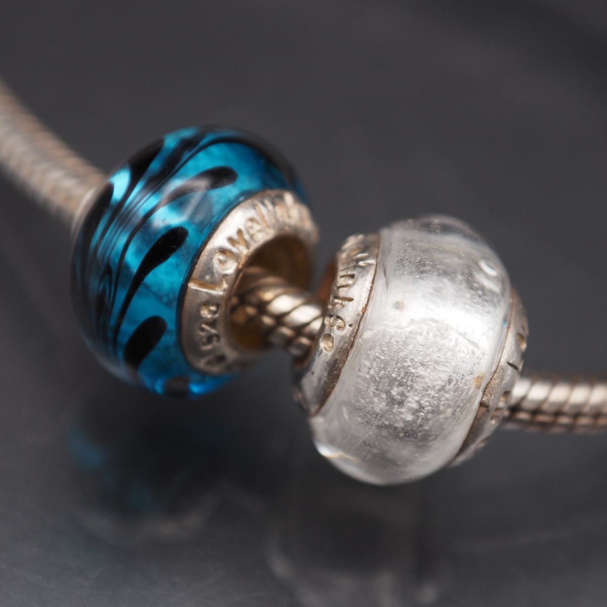 B117 Lovelinks ラブリンクス 925刻印 ブレスレット ムラーノ