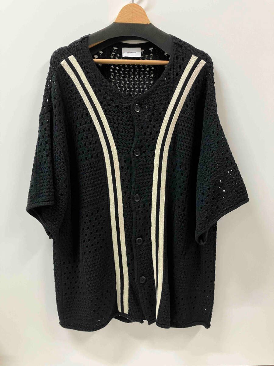 【特別セール品】 ASKYURSELF アスクユアセルフ 半袖シャツ ニットベースボール トップス