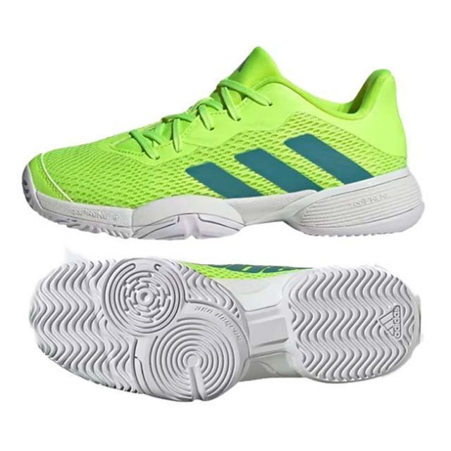 アディダス(adidas) ジュニア BARRICADE K バリケード K ハードコート用テニスシューズ IG9530-L.レモン×A.フュージョン(050269955)