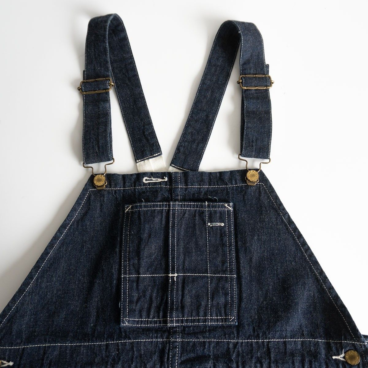  デニムオーバーオール 32 インディゴ ヘッドライト オーバーオール つなぎ パンツ