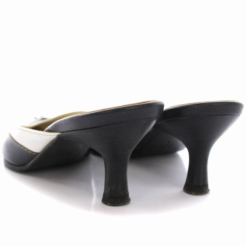 【超美品】 Ferragamo フェラガモ ミュール ポインテッドトゥ 24㎝ フェラガモ パンプス TALLA (タッラ) ポインテッドトゥ レザー