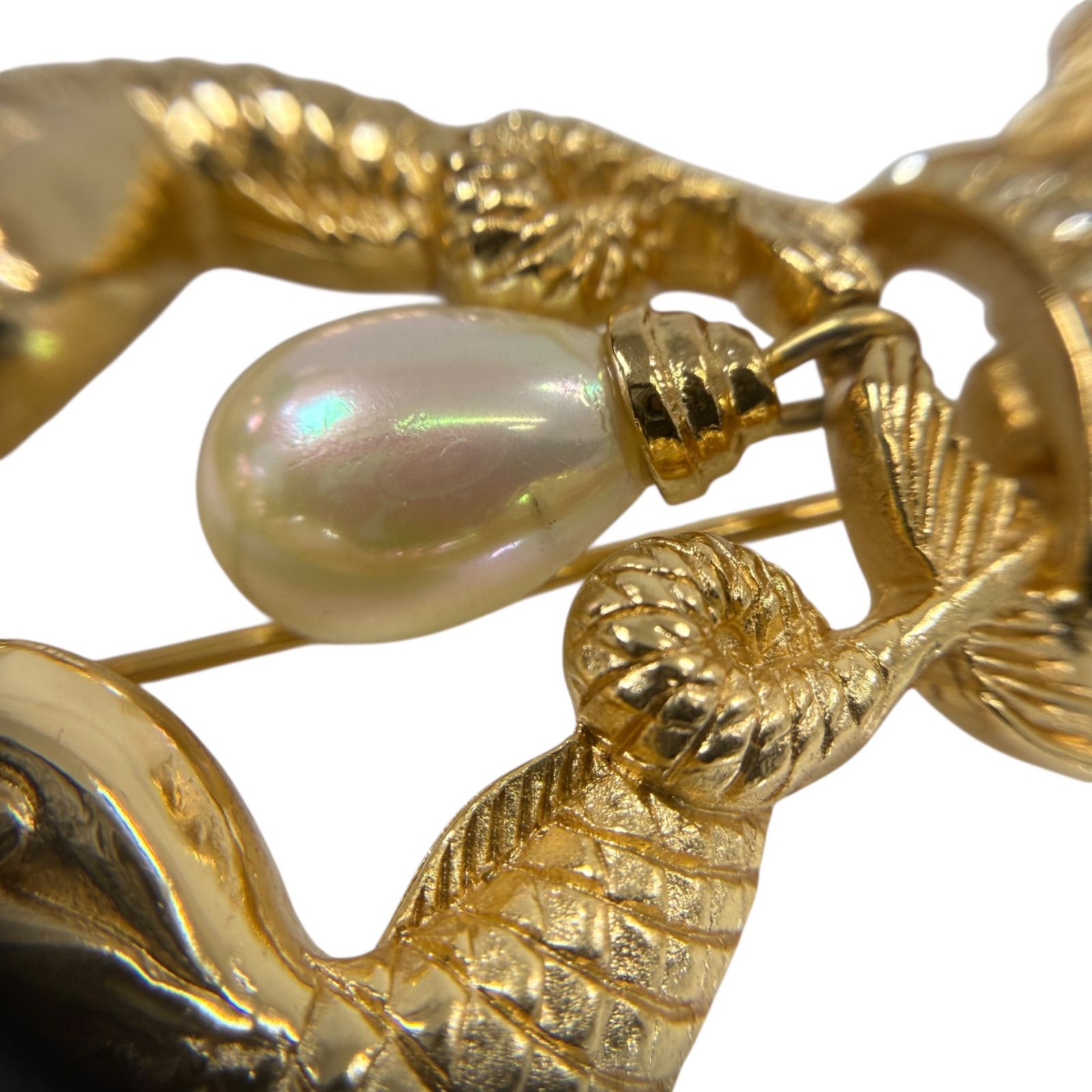 Christian Dior クリスチャン ディオール パール ブローチ