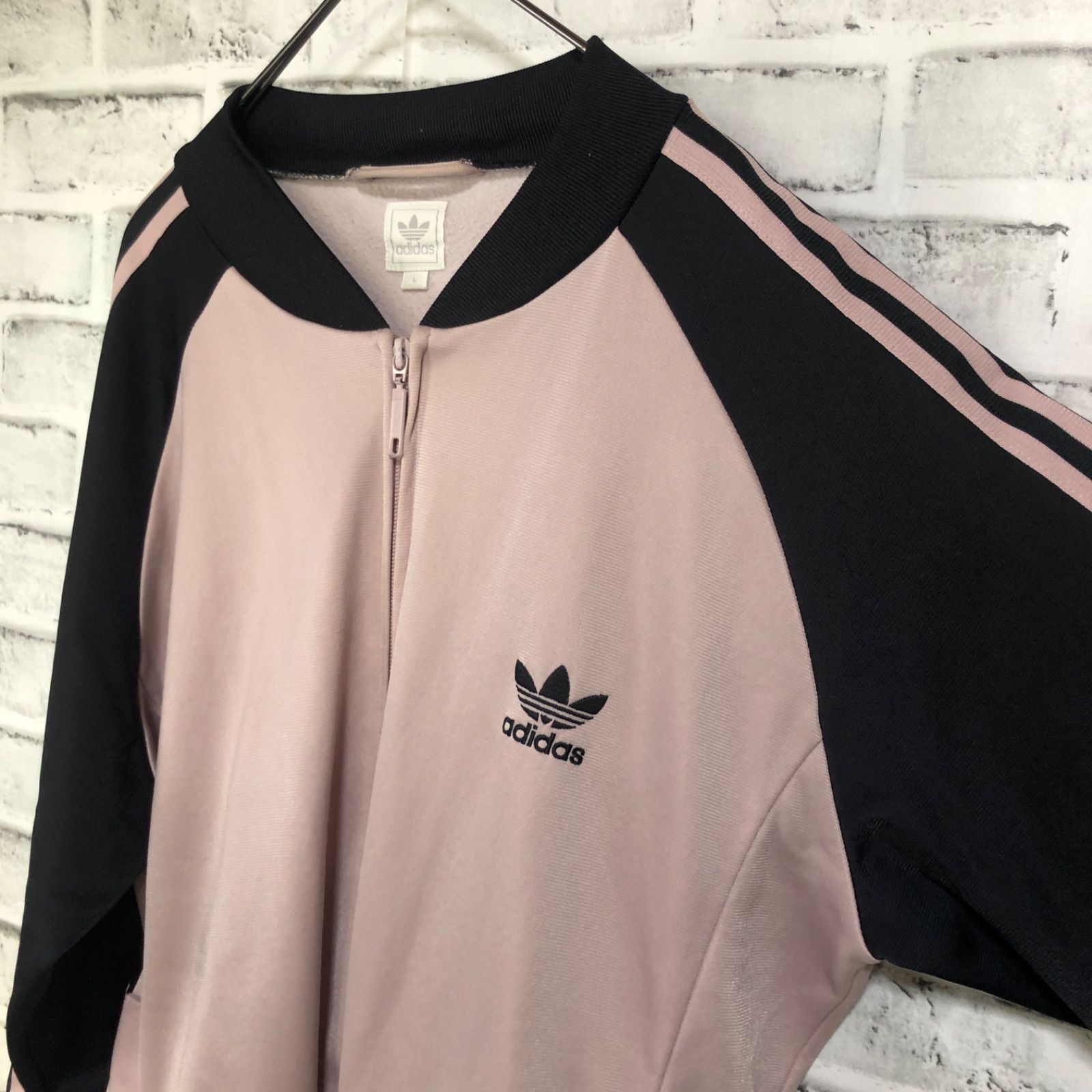 希少カラーピンク黒⭐️ビームス別注 adidas トラックジャケットvintageジャージ