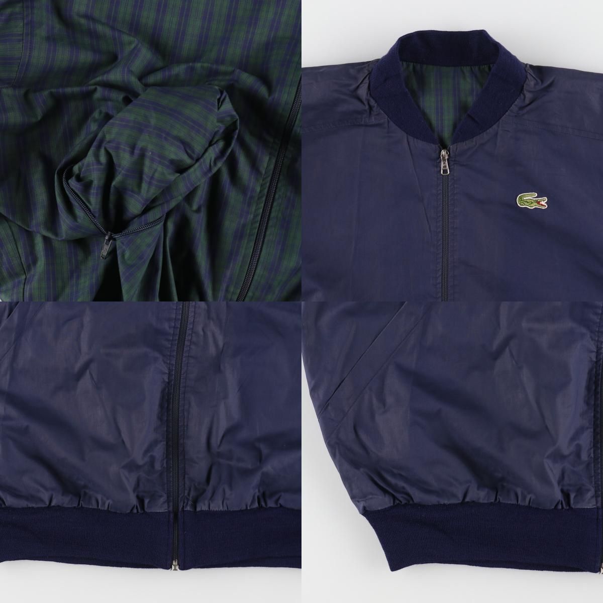 フレンチラコステ　ブルゾン 古着 80年代 ラコステ LACOSTE CHEMISE フレンチラコステ チェック柄