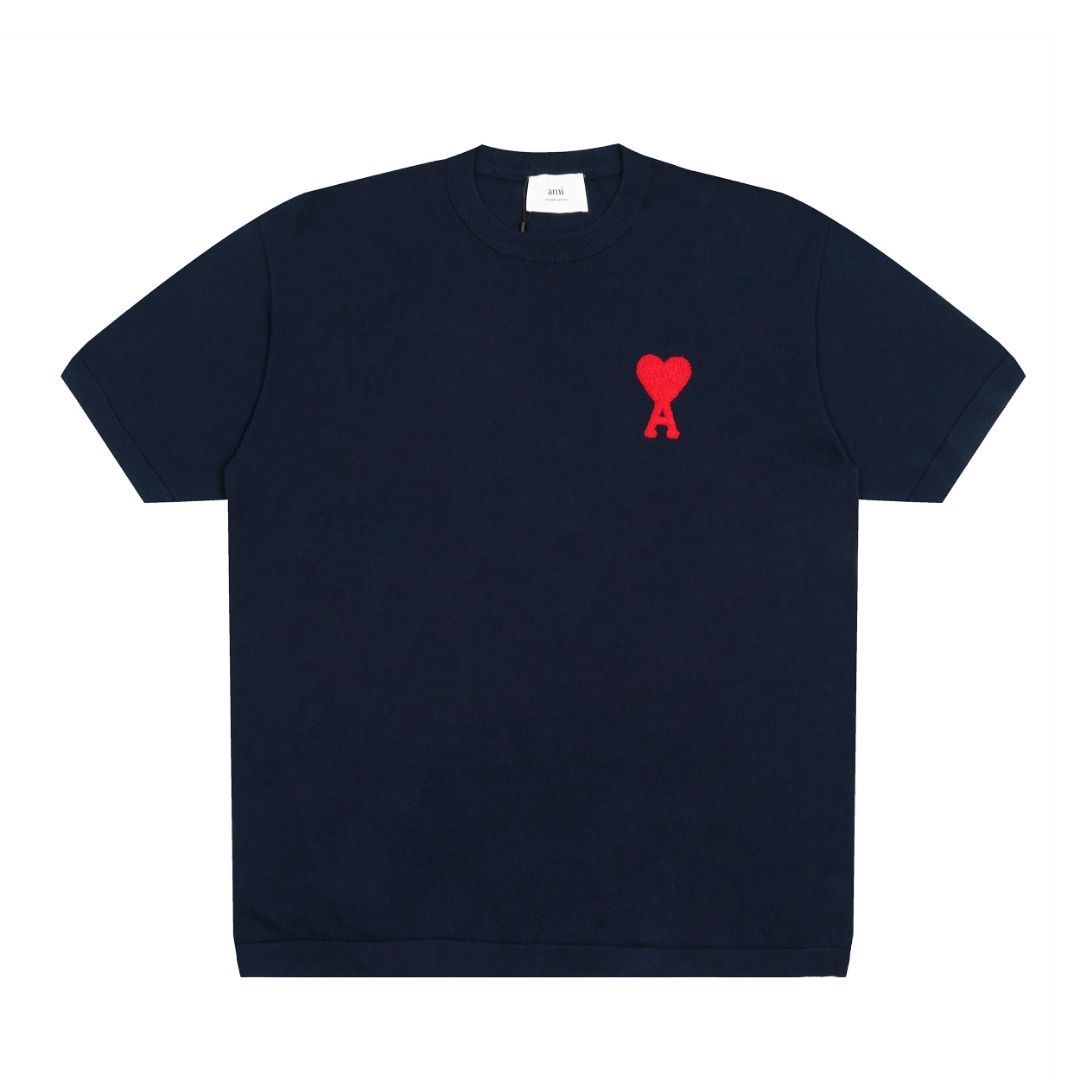 AMI PARIS/アミ ハート刺繍ワッペン Tシャツ 新品未使用 ユニセックス 