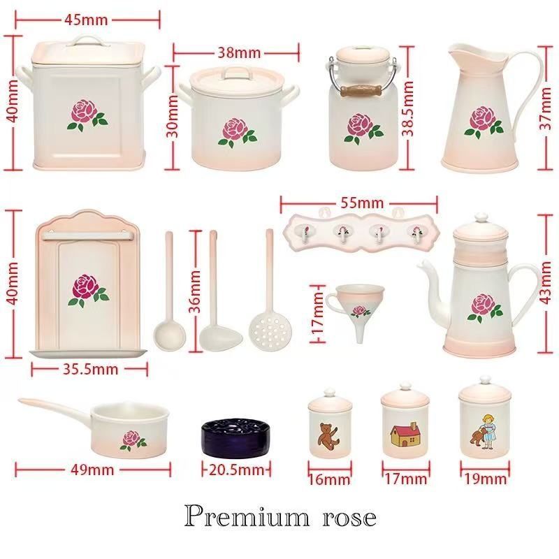 ミニチュア 1/6スケール 西洋雑貨 キッチン雑貨セット 通常版 全