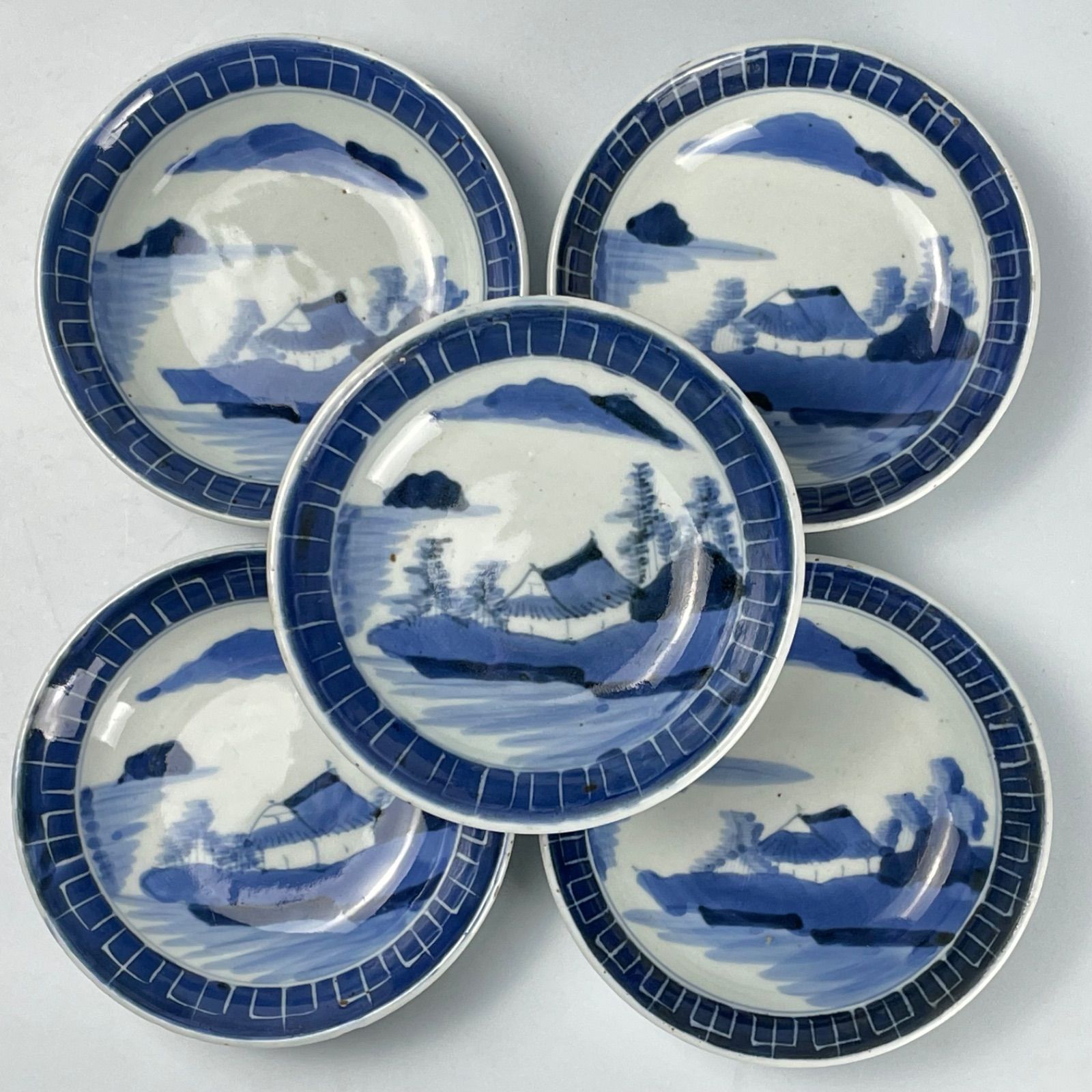 アンティーク 伊万里焼 4枚 骨董 皿 アンティーク 伊万里焼 4枚 骨董