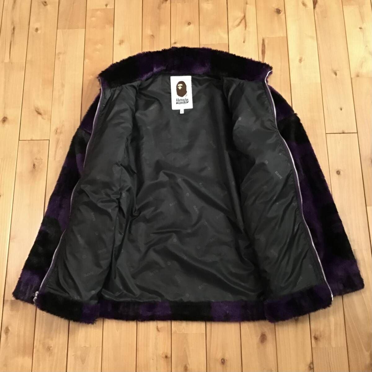 BAPE B BOY FUR JACKET Mサイズ Purple a bathing ape エイプ ベイプ 