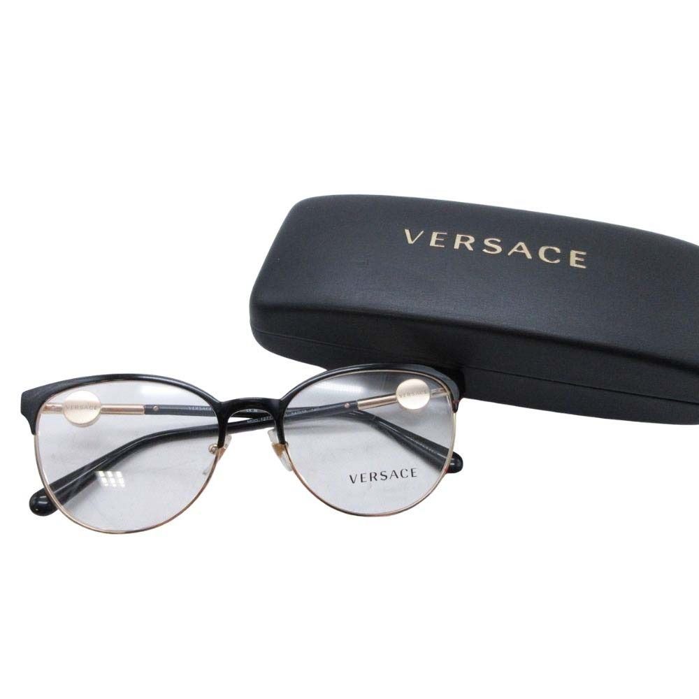 JH11 ヴェルサーチ 美品 メデューサ サングラス ケース付き キャットアイ Medusa Legend Cat-Eye Sunglasses Black | VERSACE US