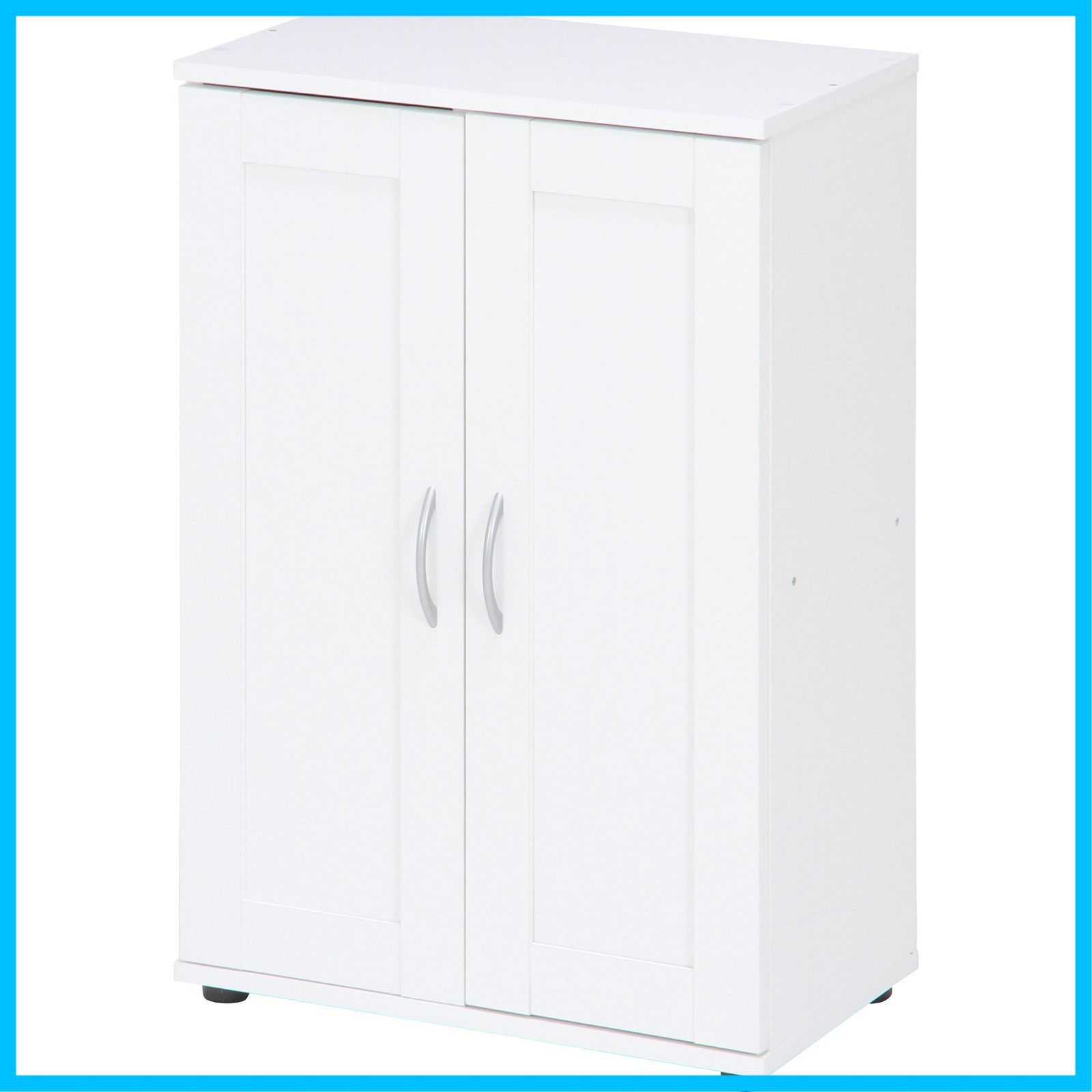 数量 可動棚 玄関収納 両開き 靴箱 86037 ホワイト 幅60 奥行33 5 高さ90 cm 6段 シューズボックス 下駄箱 不二貿易