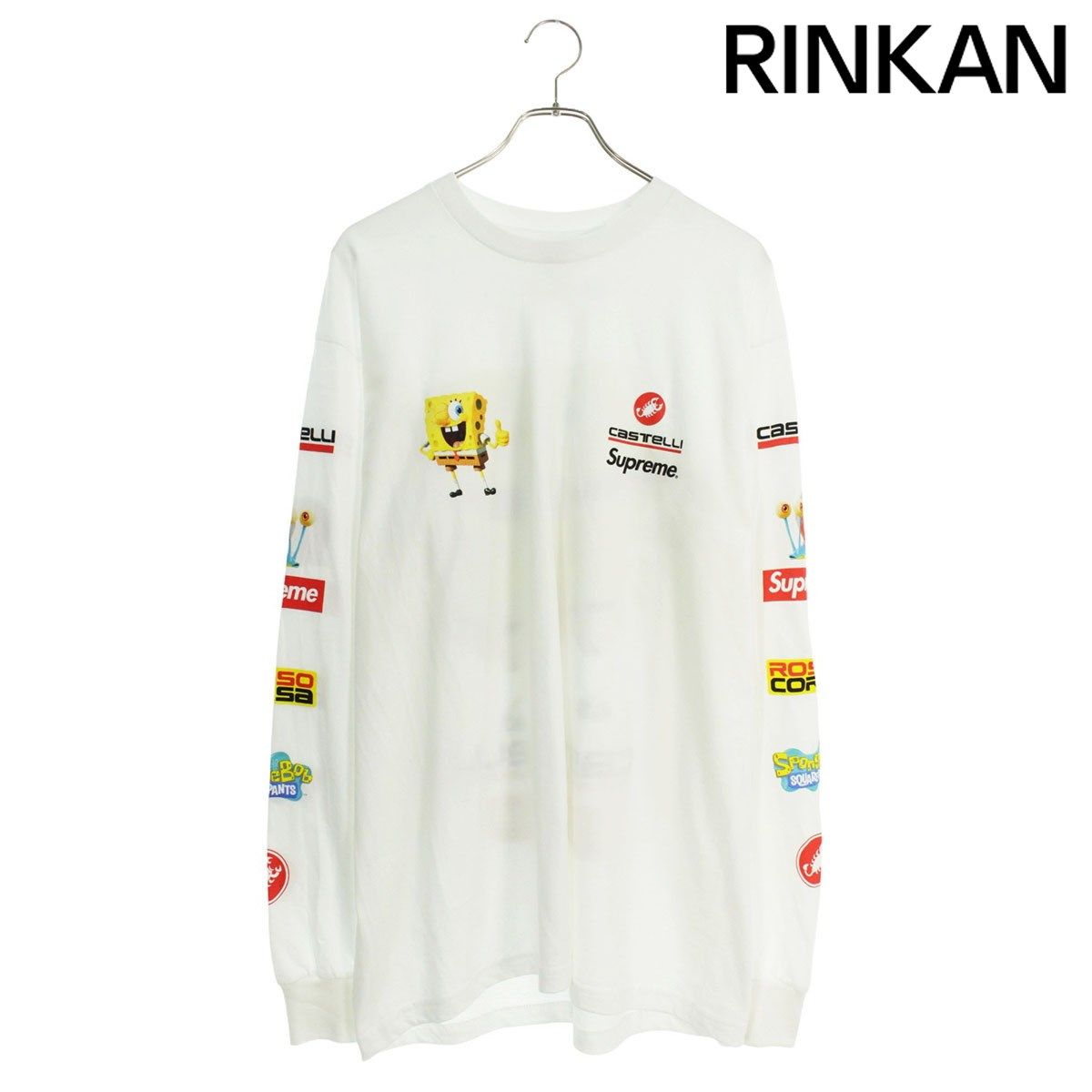 Supreme Sponge Bob L/S Tee 長袖カットソー ホワイト シュプリーム 25SS SpongeBob Castelli Racing L/S Tee