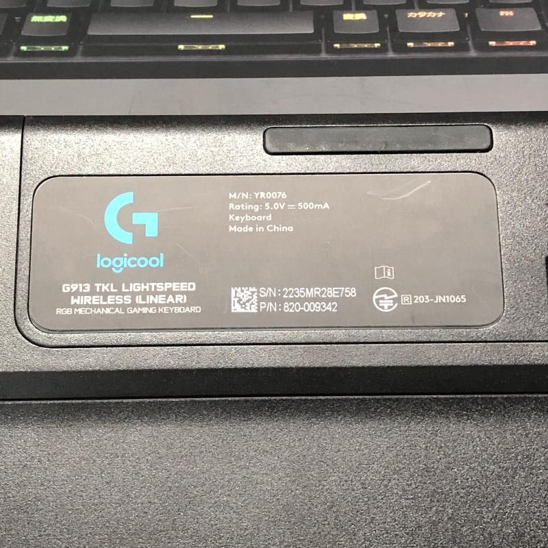 特価 ロジクール G913-TKL-LNBK G913 テンキーレス ワイヤレス RGB ゲーミングキーボード 日本語配列 リニア 15
