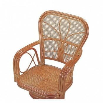 今枝商店 Romantic Rattan 籐ワイド＆ハイバック 回転座椅子 ハイタイプ S563