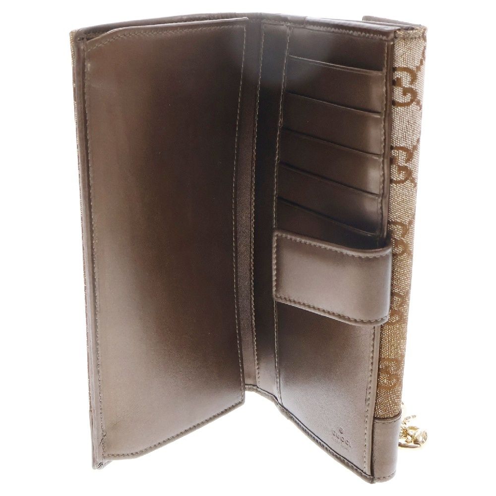 GUCCI グッチ GGキャンバス 二つ折り財布 ウォレット ブラウン