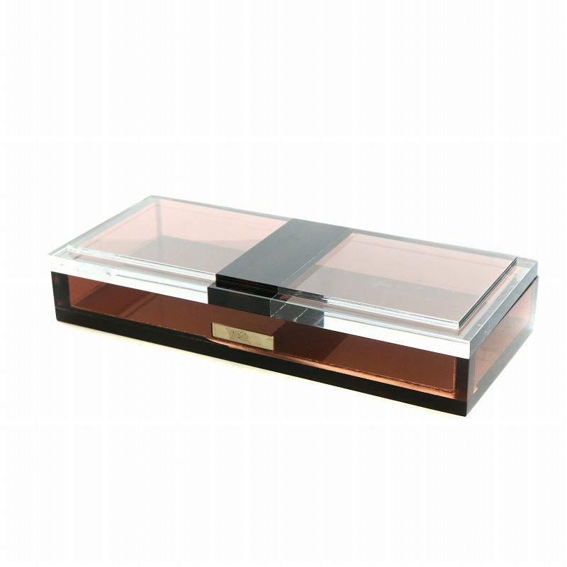 グッチ GUCCI ジュエリーケース アクセサリーケース クリア 茶