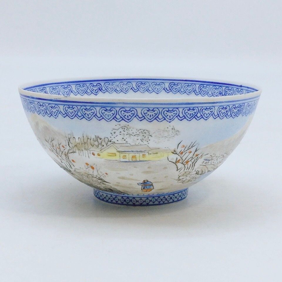 中国美術 色絵 花鳥紋 題詞 瑠璃遊台 碗 雍正年製(LC258) 銀閣】中国美術 色絵 花鳥紋 題詞 瑠璃遊台 碗 雍正年製 φ14.5cm 旧家