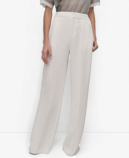 【送料無料】 ダナ キャラン ニューヨーク レディース カジュアルパンツ ボトムス Women's Wide-Leg Pants Ivory