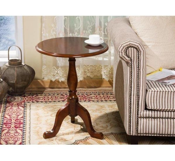 サイドテーブル おしゃれ 北欧 丸 木製 アンティーク 風 テーブル 丸テーブル コーヒーテーブル 円形天板 50cm ソファテーブル ベッドサイドテーブル