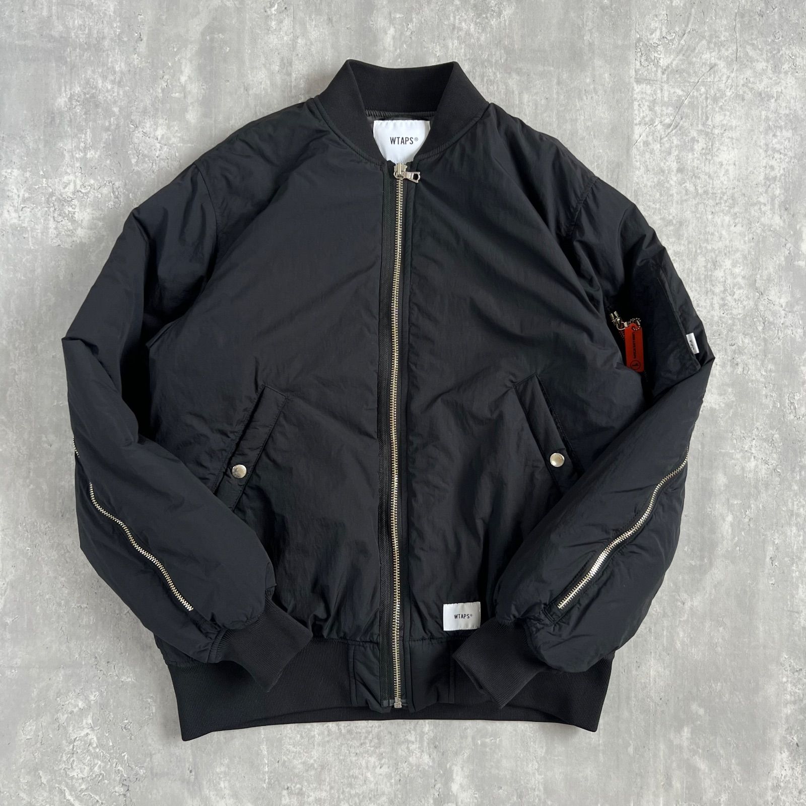 WTAPS ダブルタップス I AM NAYLON TAFFETA MA-1 JACKET ブラック M 