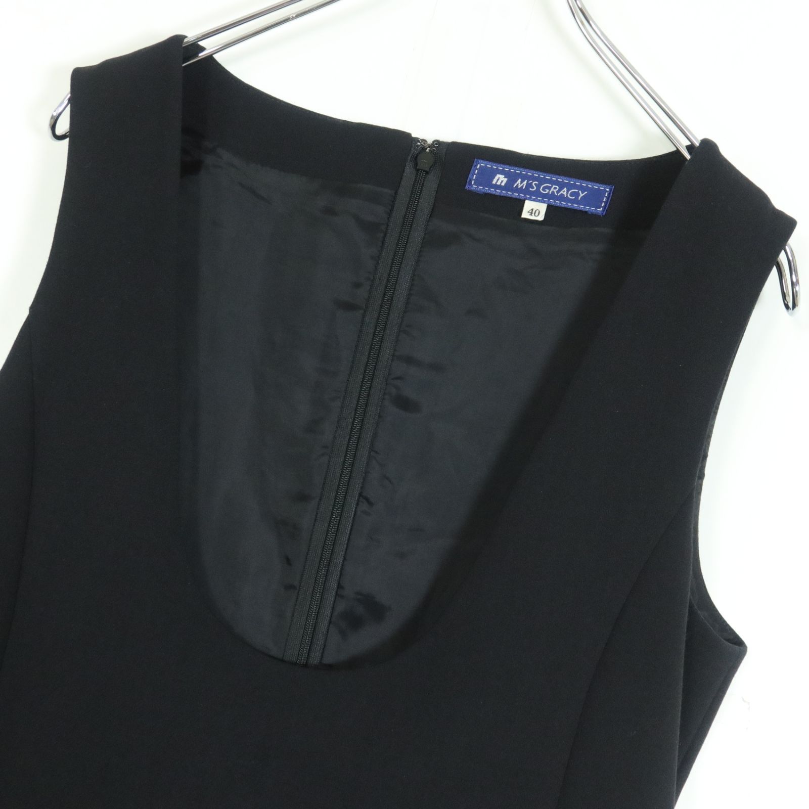 M'S GRACY ブラックジャンパースカート40サイズ 美シルエットジャンパースカート | msgracy