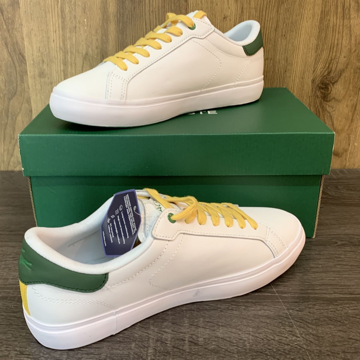 Lacoste ラコステ レザースニーカー POWERCOURT 0722 4 SM00583 US8.5/26.0cm ※美品/箱付き 【津山店】  - メルカリ