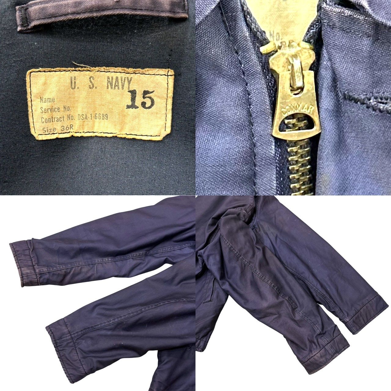 60s ビンテージ US NAVY ユーティリティ ジャケット ステンシル入り 