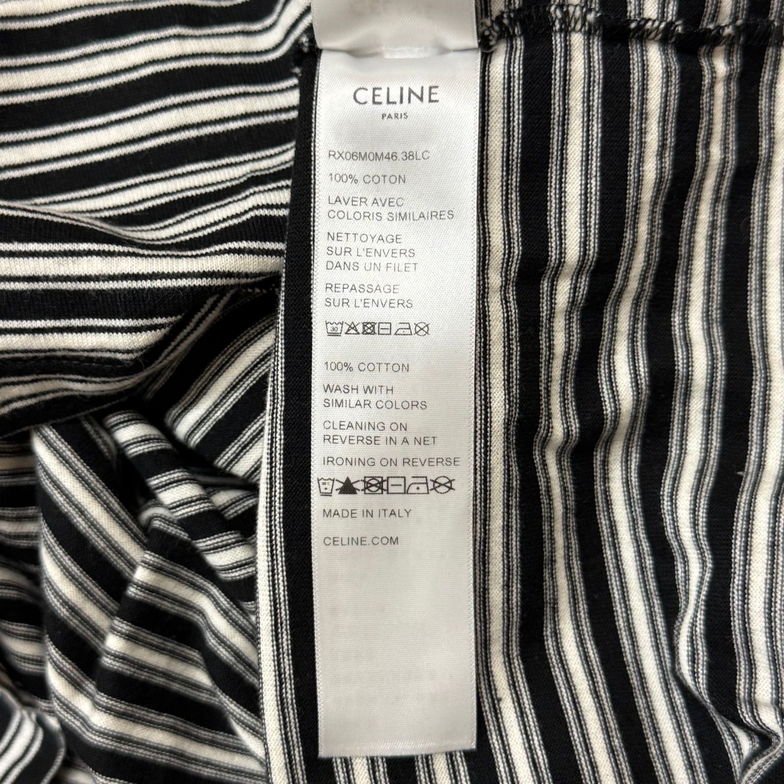国内正規 CELINE Stripe T-Shirt 長袖 Tシャツ カットソー ボーダー