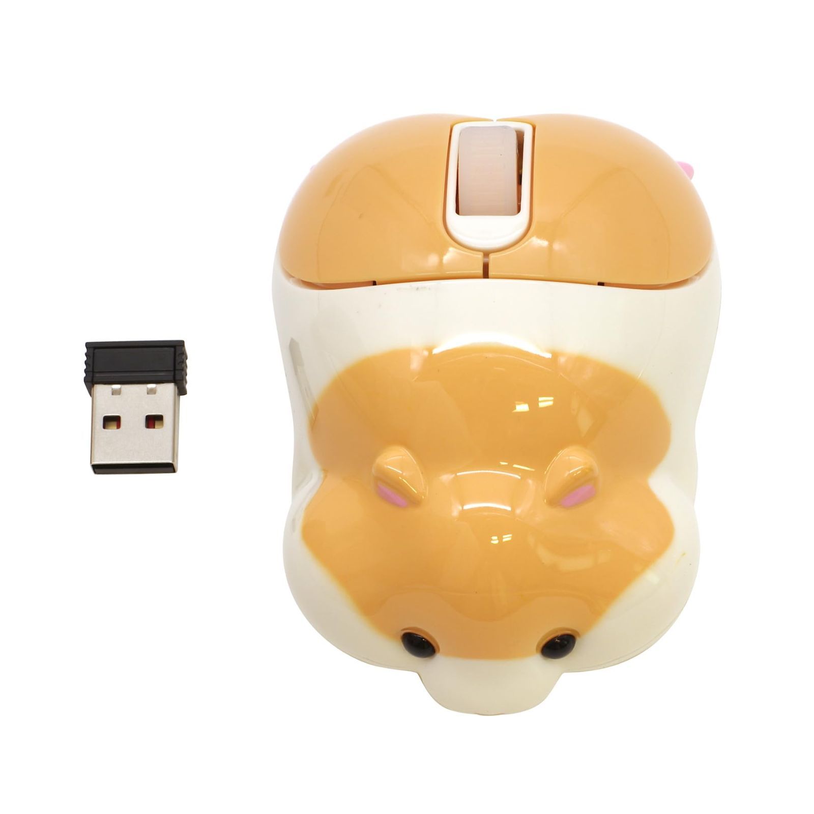 サンスター文具 おしりマウス【ゴールデン】ワイヤレス 軽量 省エネ かわいい ハムスター S8102708