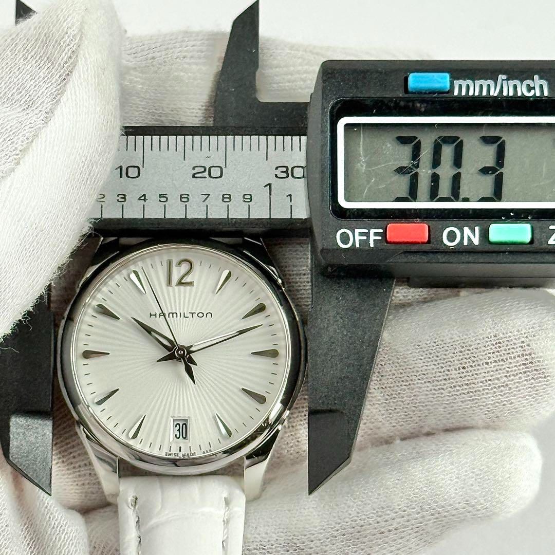 【正規商品】 ハミルトン ホワイト ラウンド ベルト 電池 レディース 腕時計 556
