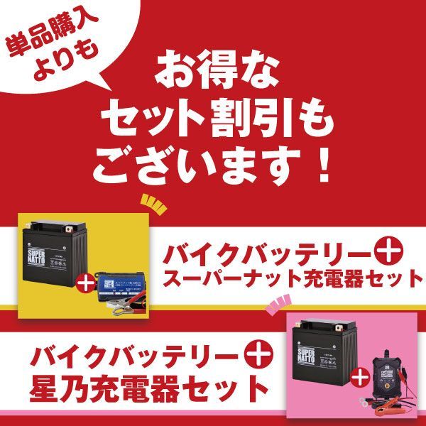 6N4-2Aバイクバッテリーコスパ最強！総販売数100万個突破！【100％交換保証】スーパーナット(液入済) メルカリ