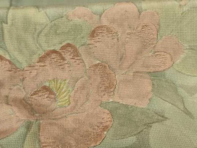 平和屋着物▽訪問着　本場染大島紬　単衣　刺繍　草花文　暈し染め　正絹　逸品　AAAW7293jd 平和屋着物▽訪問着 本場染大島紬 単衣 刺繍 草花文 暈し染め 正絹