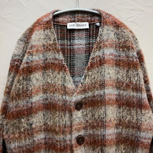 OUR LEGACY アワーレガシー 22AW AMENT CHECK MOHAIR CARDIGAN チェック モヘアカーディガン size46  M4226CC【代官山09】 - メルカリ