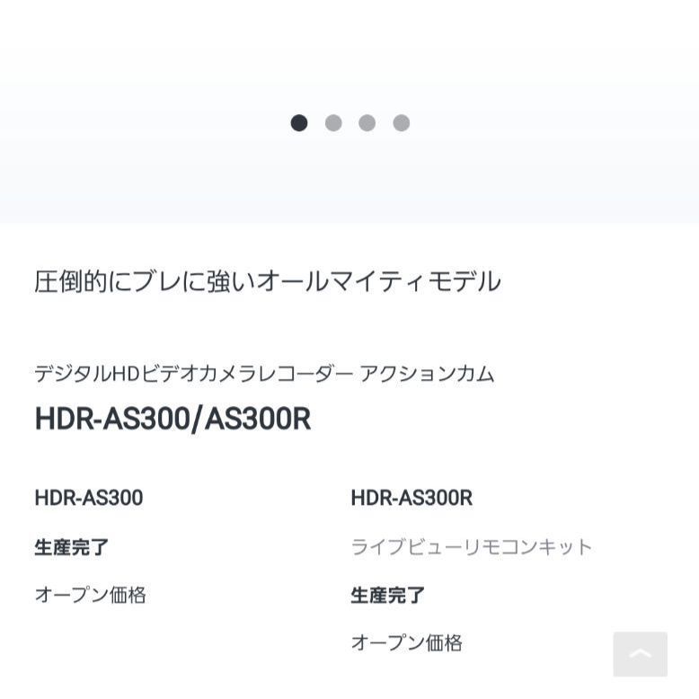 期間限定値下げ　展示品　SONY HDR-AS300R　アクションカム